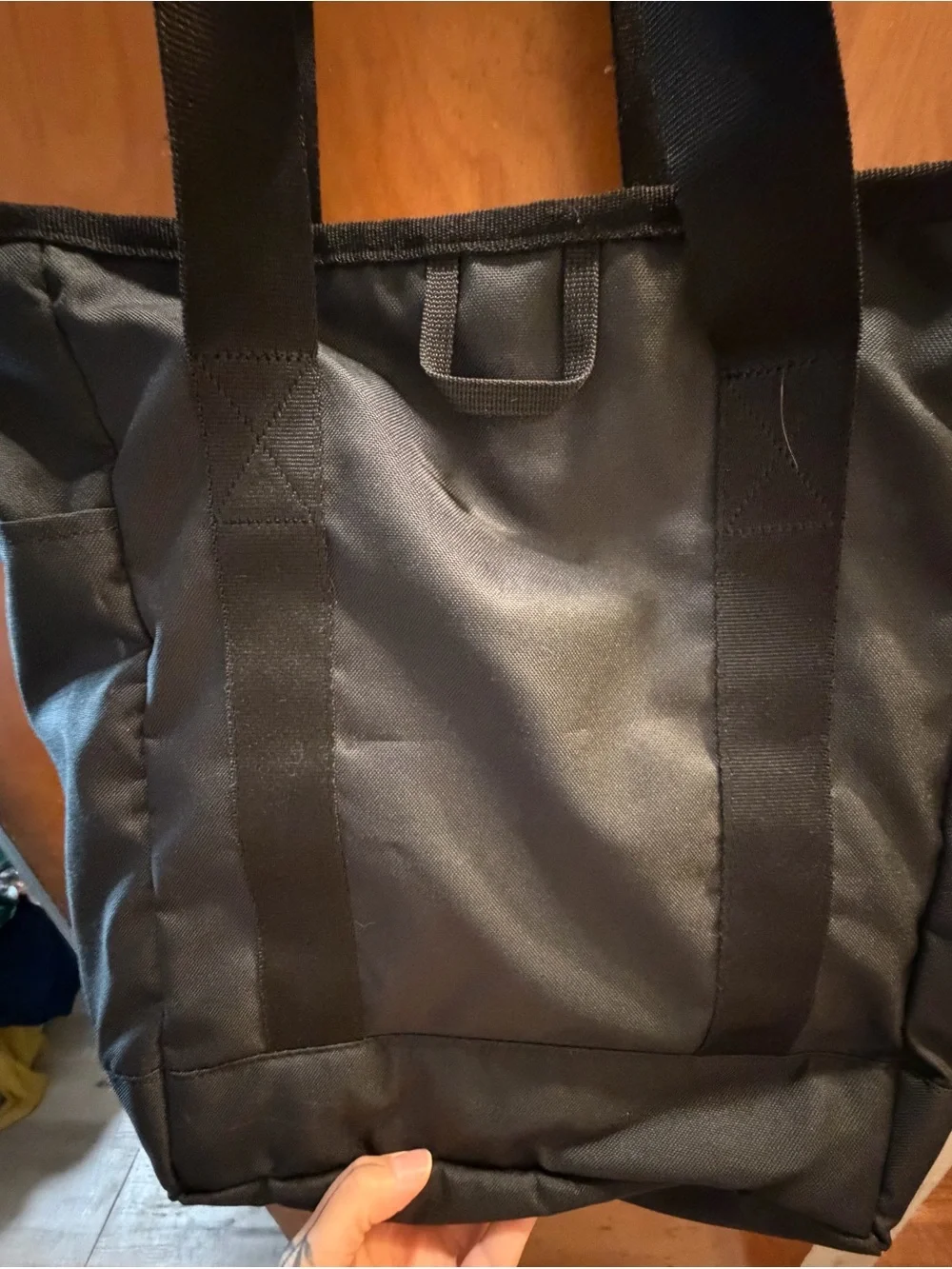 adidas Black Tote Bag with Front Logo Patch